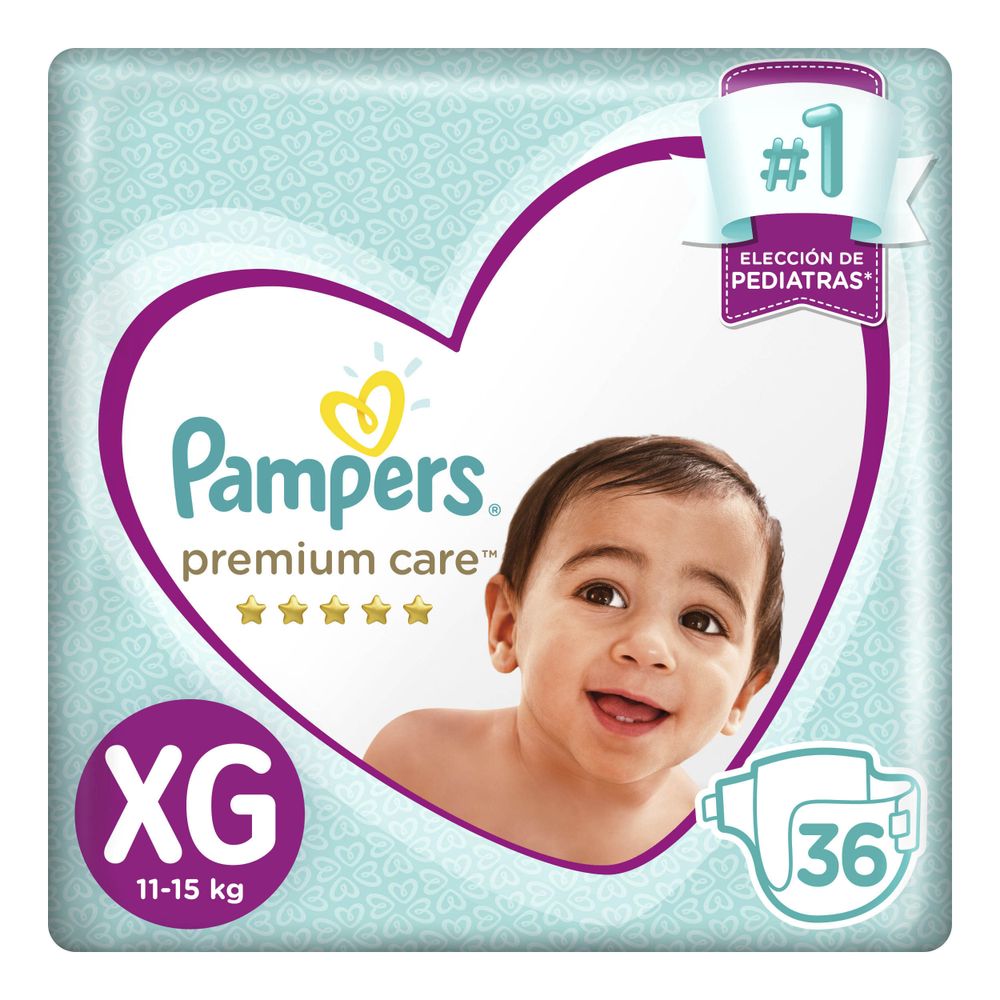 Pampers Premium Care Pañal Suave Hiperpack Talle XG 36u