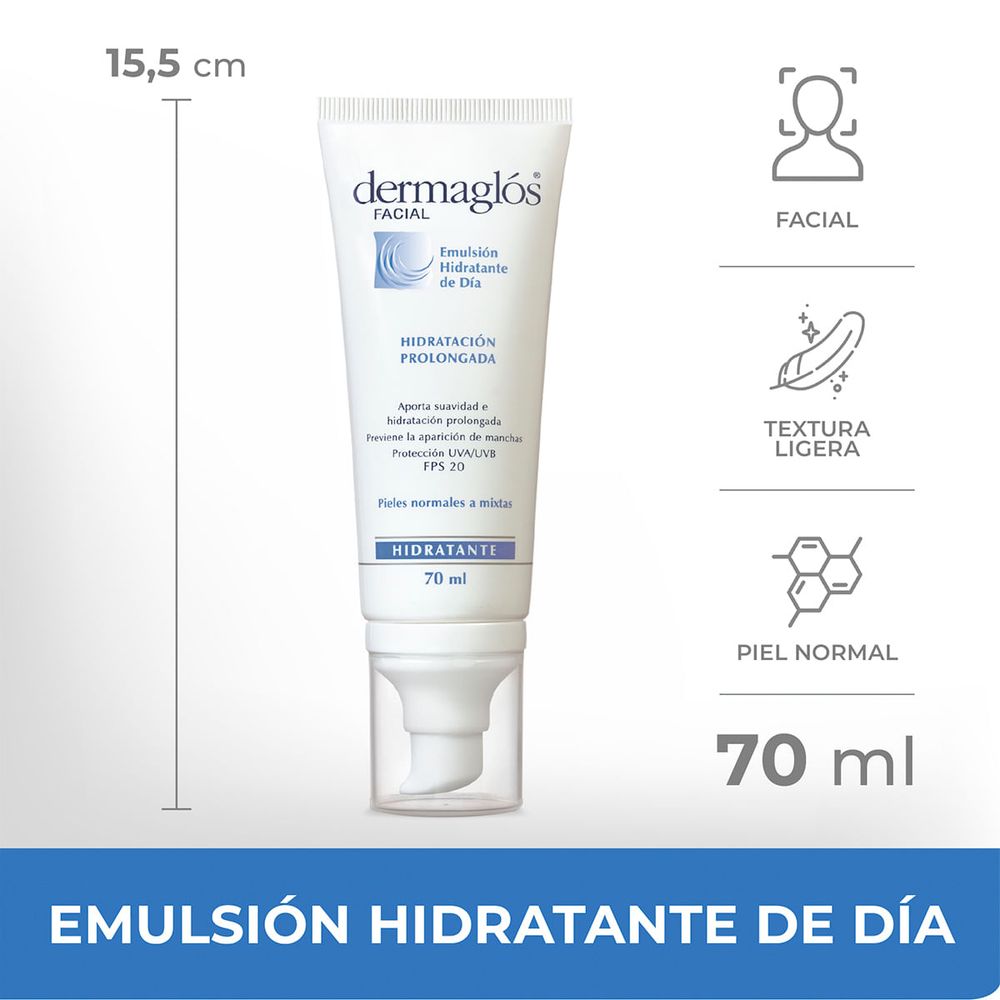 DERMAGLÓS EMULSIÓN HIDRATANTE DE DÍA Piel NORMAL 70ML