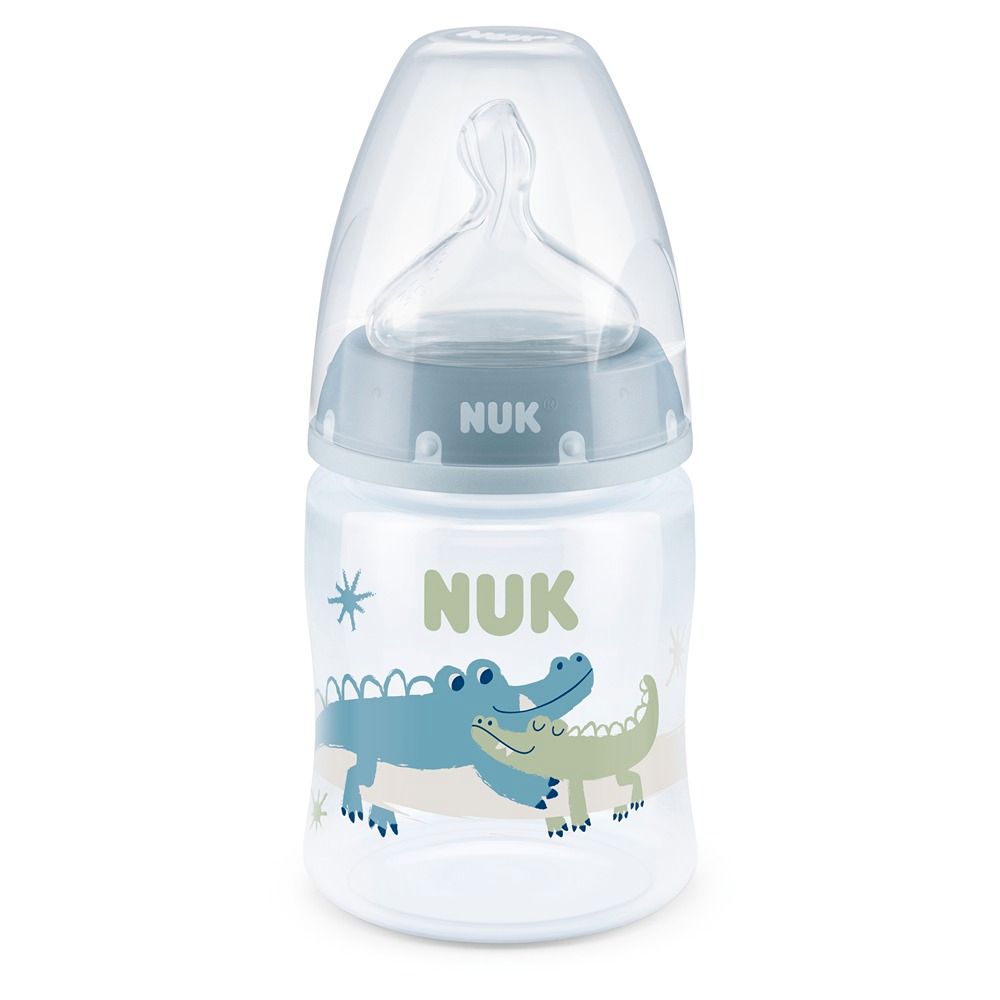 Mamadera Nuk First Choice 150ml Con Control De Temperatura Cocodrilo