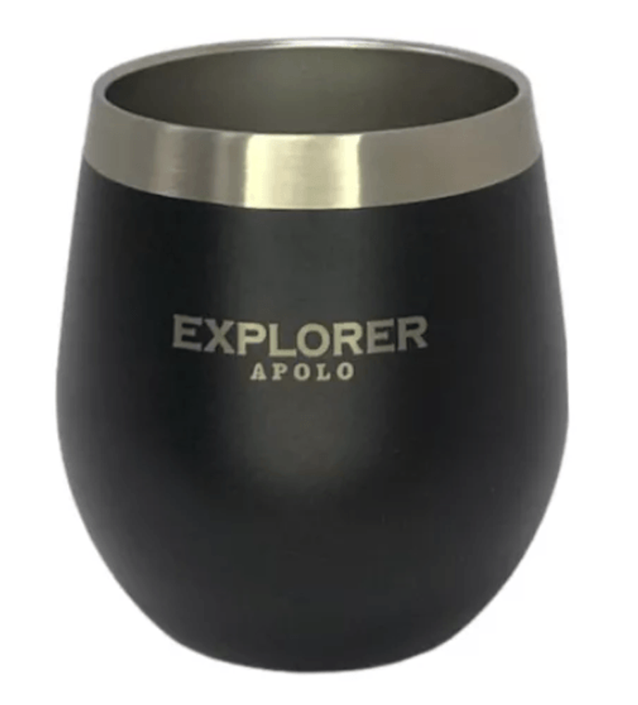 Mate Termico Clasico Explorer Apolo 193 Ml Acero Inoxidable Negro