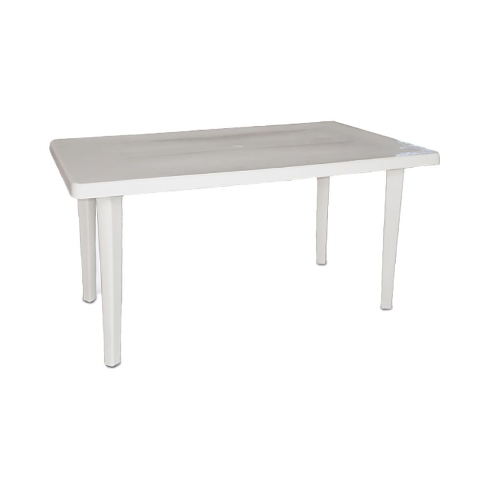 Mesa Rectangular Reforzada Plastico Blanco Colombraro