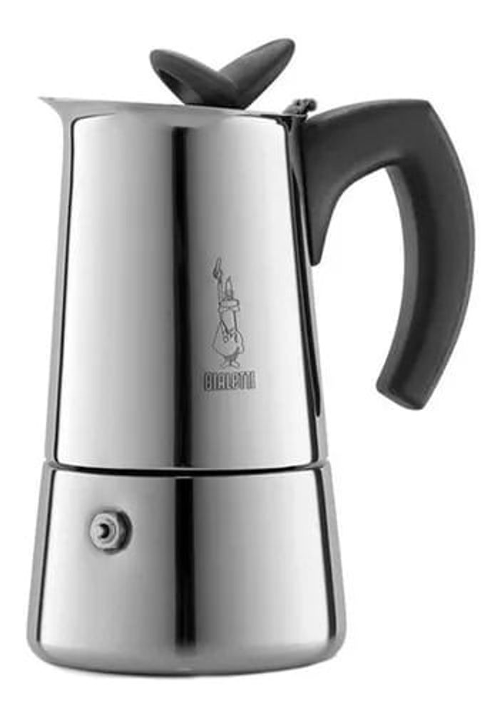 Cafetera Italiana Bialetti Musa Pocillos Acero Inoxidable