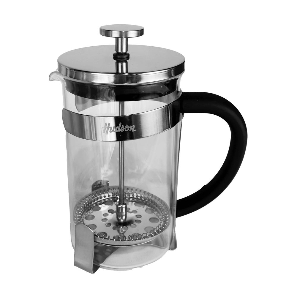 Cafetera Hudson Embolo De Vidrio Y Acero 600 ML