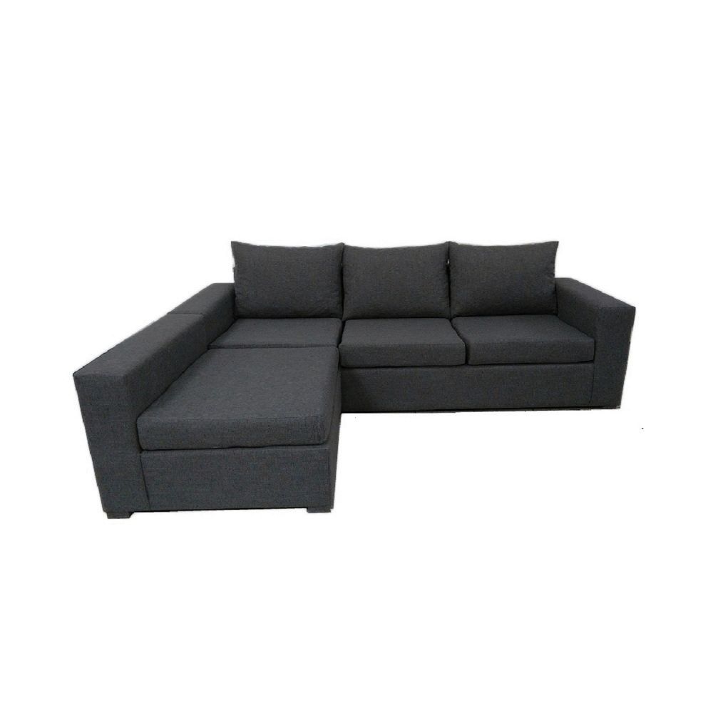 Sillón Esquinero 3 Cuerpos Bari Lino Gris Topo