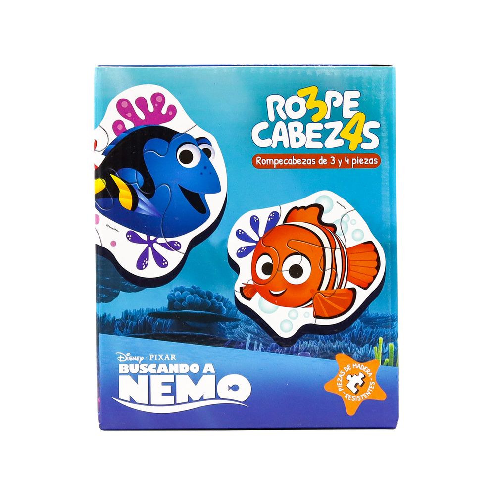 Rompecabezas Buscando A Nemo Disney 3 Y 4 Piezas De Madera