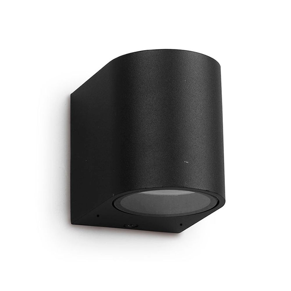 Aplique Exterior Pared Unidireccional Adriel Luz Dicroica Negro