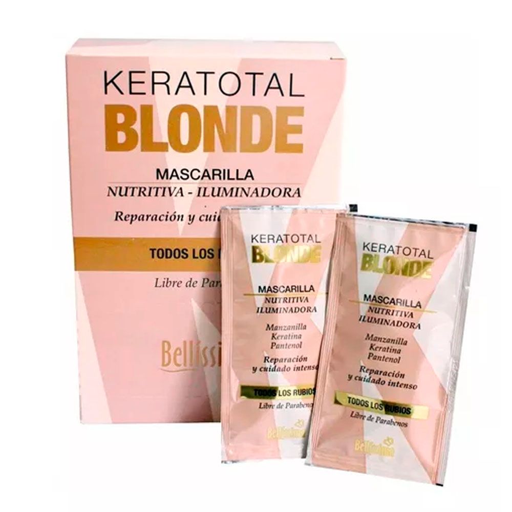 Caja Sobres Mascara Blonde Keratotal Bellissima X Gr