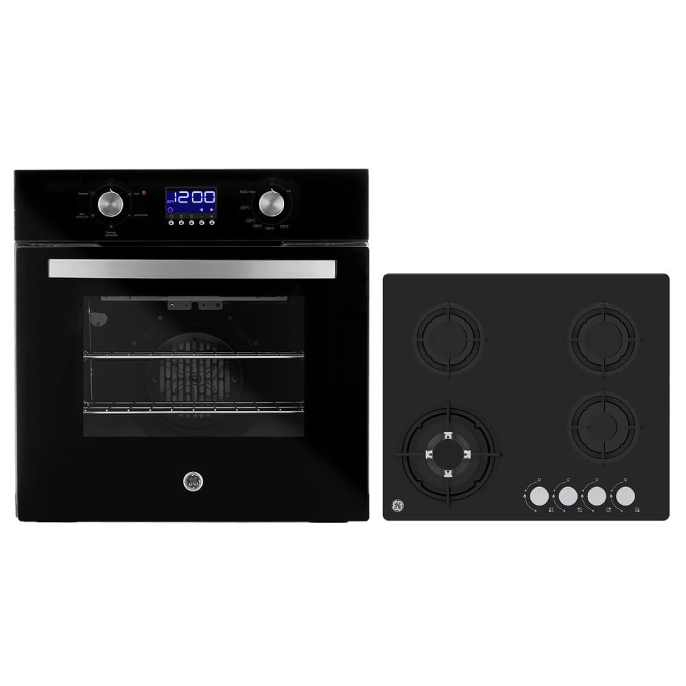 Combo Horno Eléctrico 60 cm Grill Negro HG6035EVAI0 Anafe a gas de