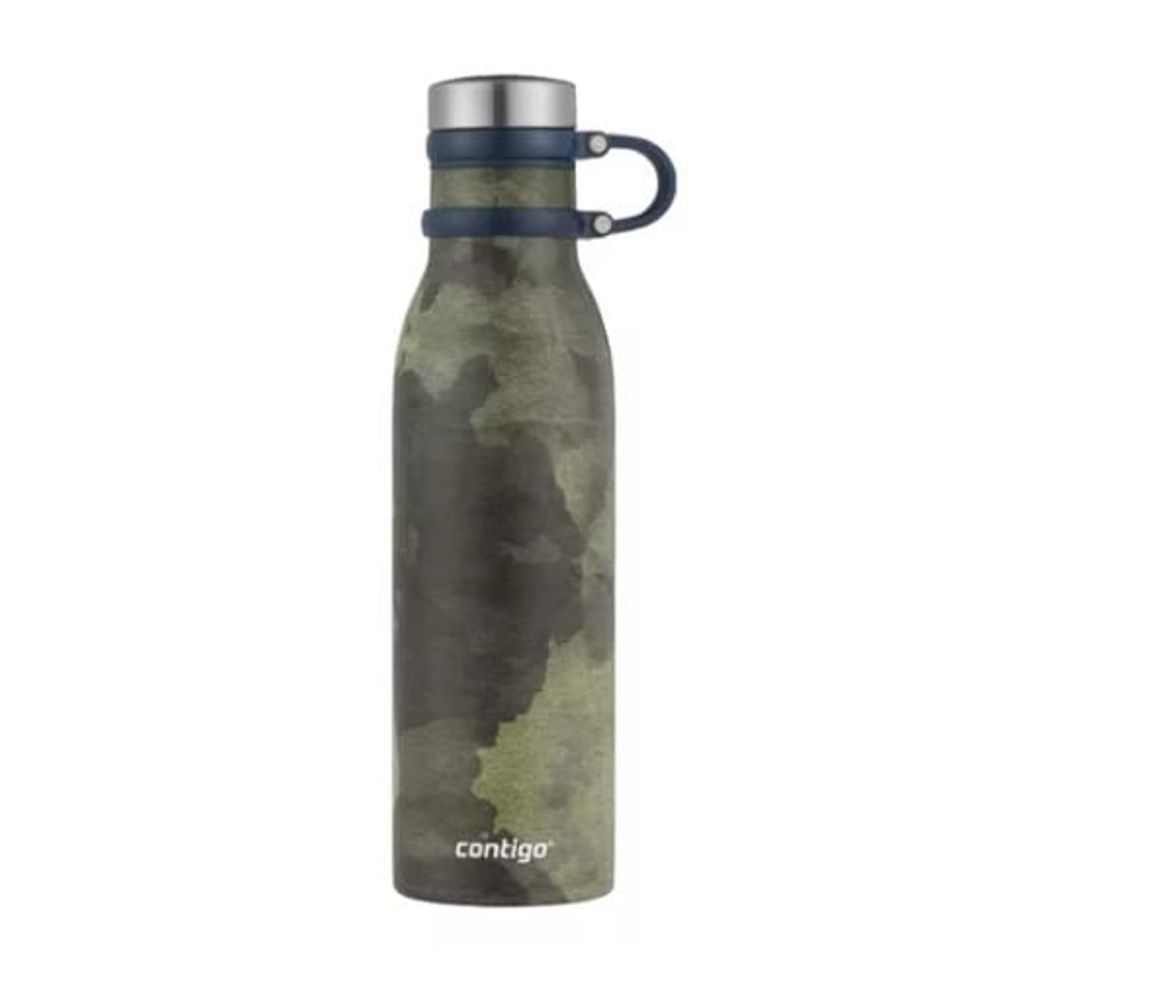 Contigo Matterhorn Isotherme, Grande Gourde, Acier Inoxydable Avec Isolation Thermalock, Bouteille D'Eau Sans BPA Avec Bouchon Vissable, Entièrement étanche, 590 ML Unisex-Adult, Blueberry Transsatin
