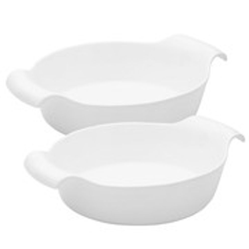 Set de 2 Fuentes Redondas 32 cm Oxford Porcelana Blanca 01994638