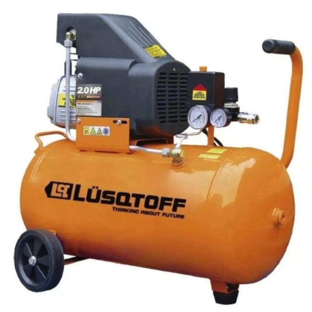 Compresor De Aire Eléctrico Lüsqtoff Lc2025bk 25l 2hp 220v 50hz Naranja