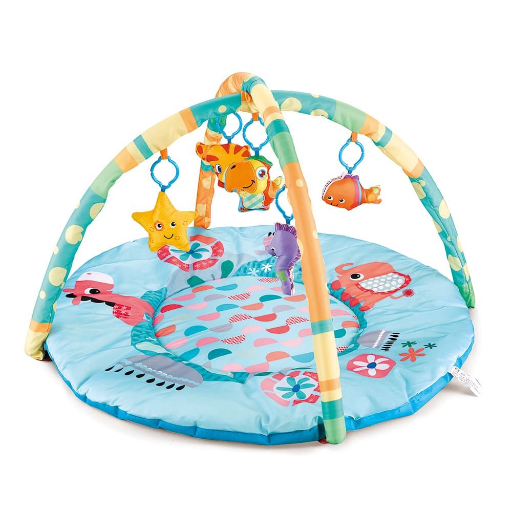 alfombra celeste bebe