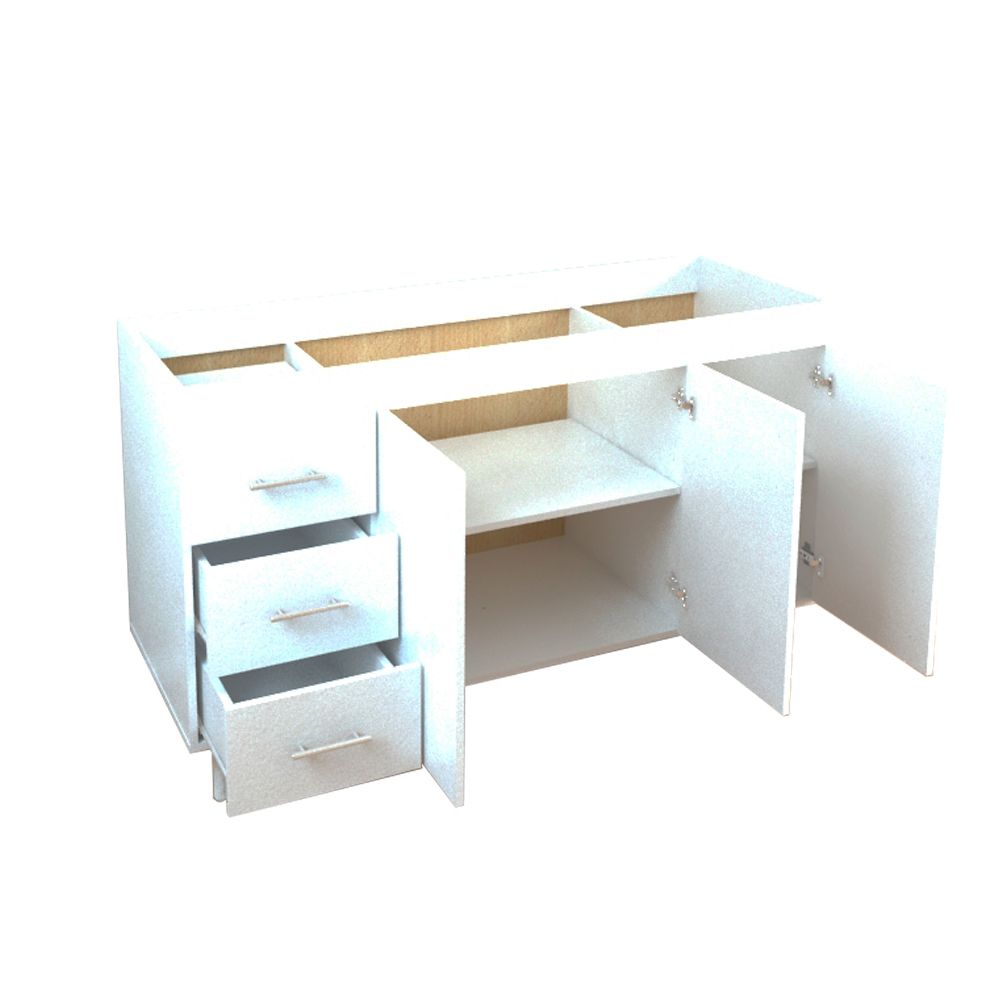 Bajo Mesada Sin Bacha Mueble Cocina Mosconi Express 1.20 Mts Blanco frente  Carvalho Mezzo