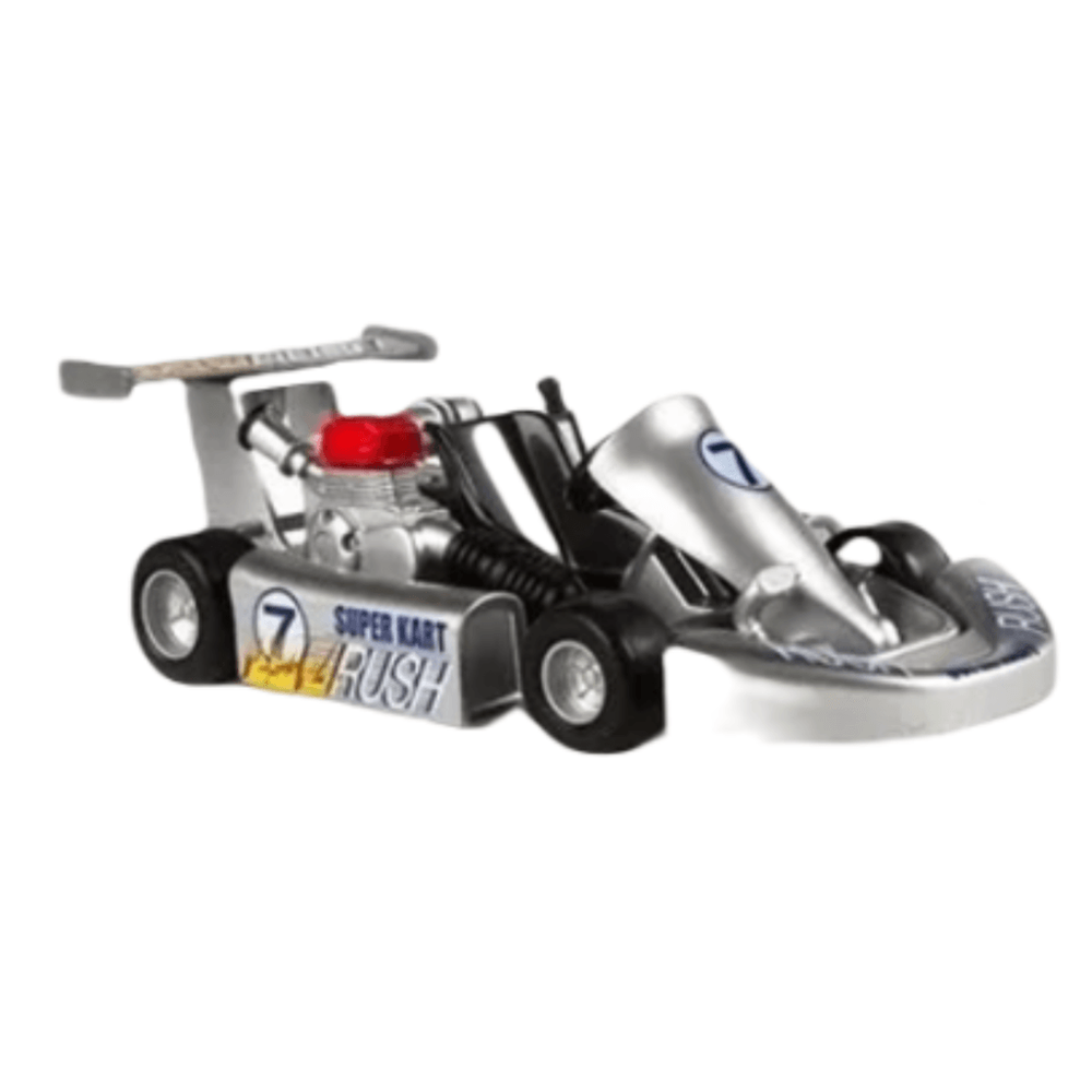 Autos De Colección Welly Go Kart Karting De Carrera Gris