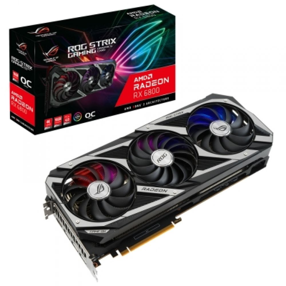 Placa De Video Asus Rog Strix Lc Rx6800 Xt O16g Gaming