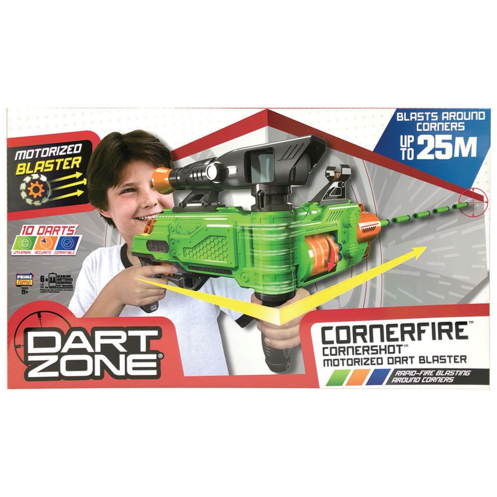 Pistolas Dart Zone Cornerfire Motorized Cornershot Dart Blaster