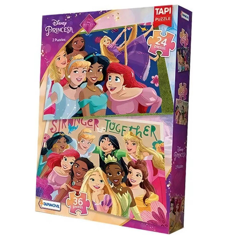 Rompecabezas X2 Disney Princesas 24 Y 36 Piezas - Tapimovil