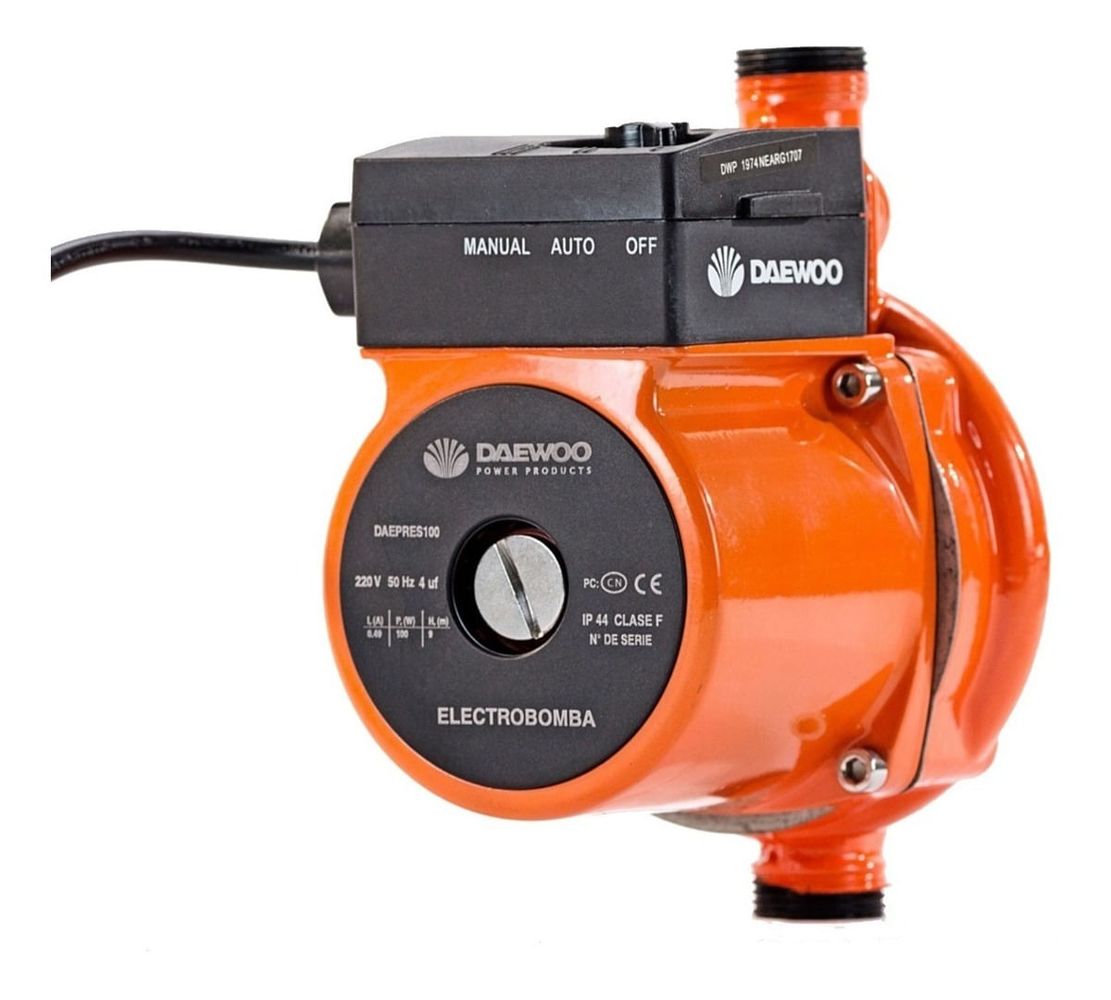 Bomba De Agua Presurizadora Daewoo 100w 25l/min 9m Rowa