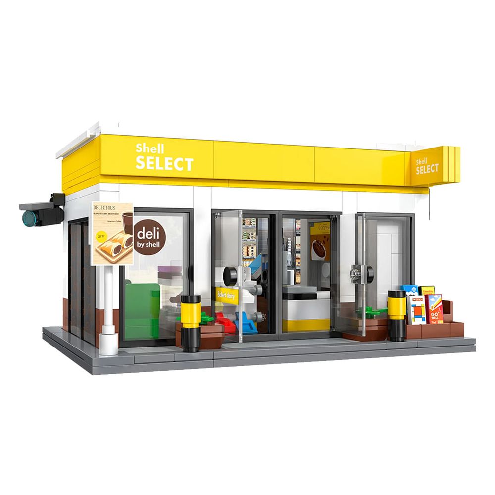 Play Set Estación Shell Select Store Bloques CaDA C66027w