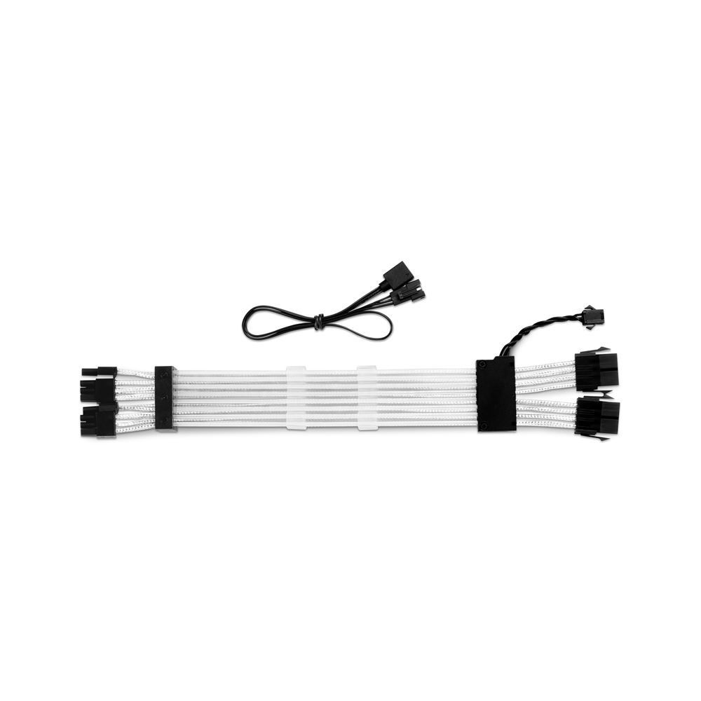 Sharkoon Shark Xtend 16 Extension Cable - 30 cm, 6 2 Pin PCIe, Black, Compatible with GPUs and PSUs, RGB Lighting, 1 Piece