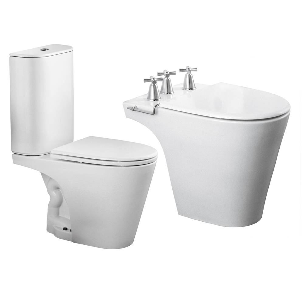 Inodoro con mochila bidet marina ferrum doble descarga