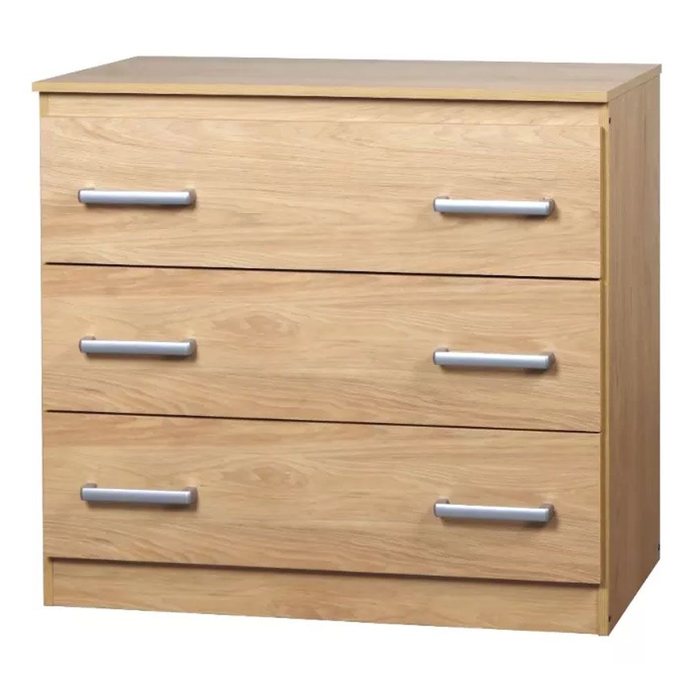 Comoda Cajonera Ricchezze Imperio 3 Cajones Hickory Natural