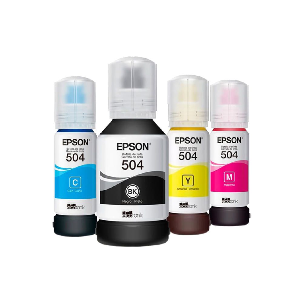 Botellas Epson T504 Bundle por 4 Colores