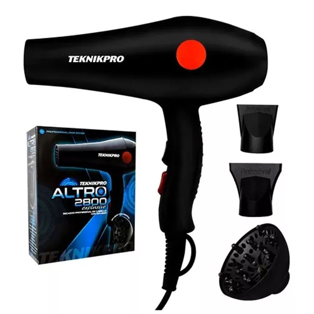 Secador De Pelo Profesional Teknikpro Altro 2800 Difusor