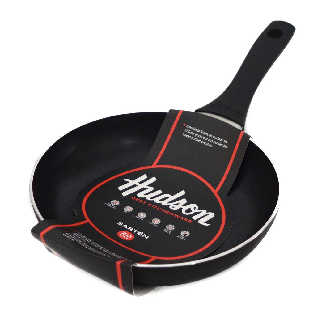 Sarten 20 Cm Hudson Negro Antiadherente Teflón