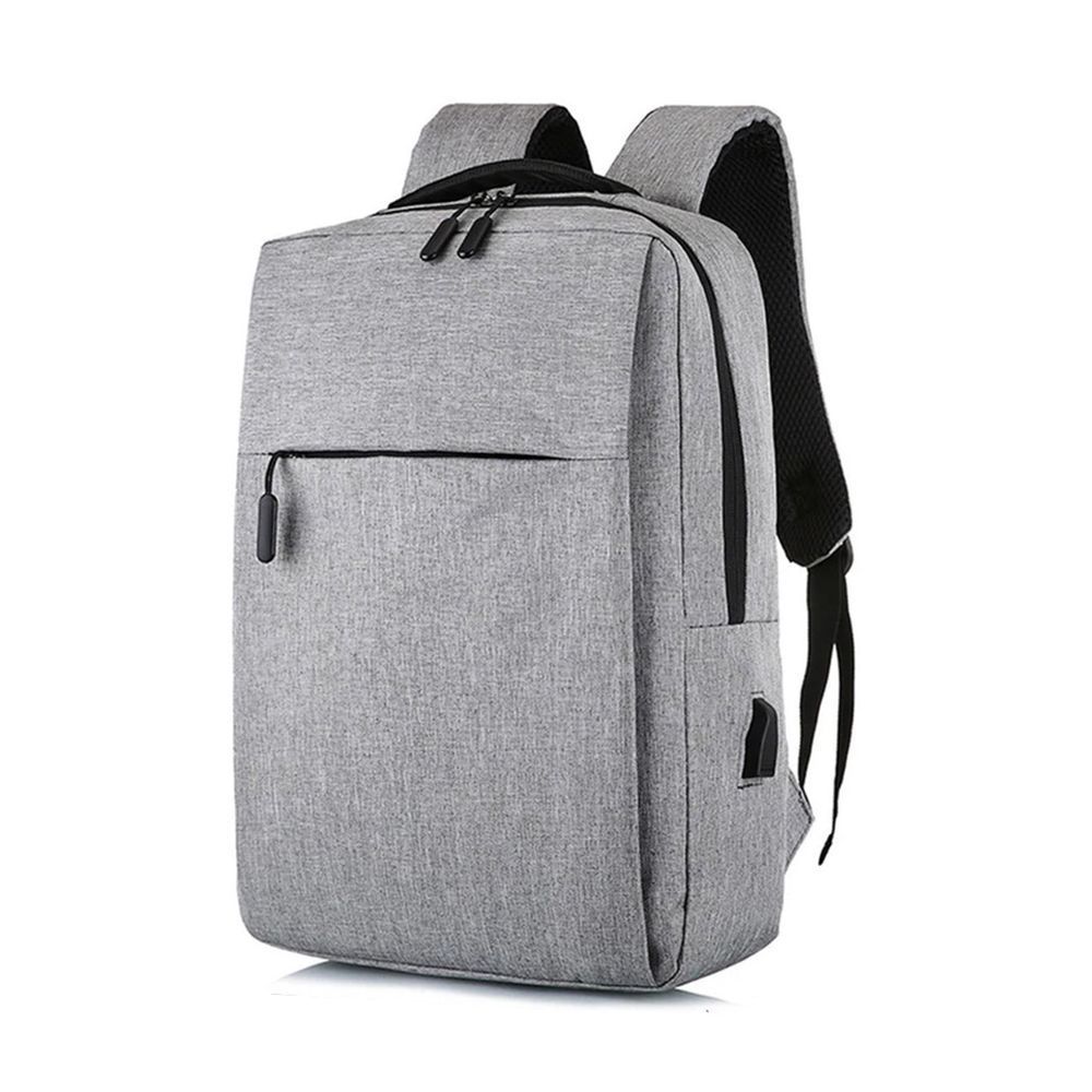 Mochila Urbana Porta Notebook Unisex Puerto Usb Gris