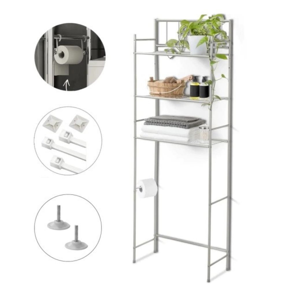 Organizador Multifuncion Cromado Con Barral Set De Cocina