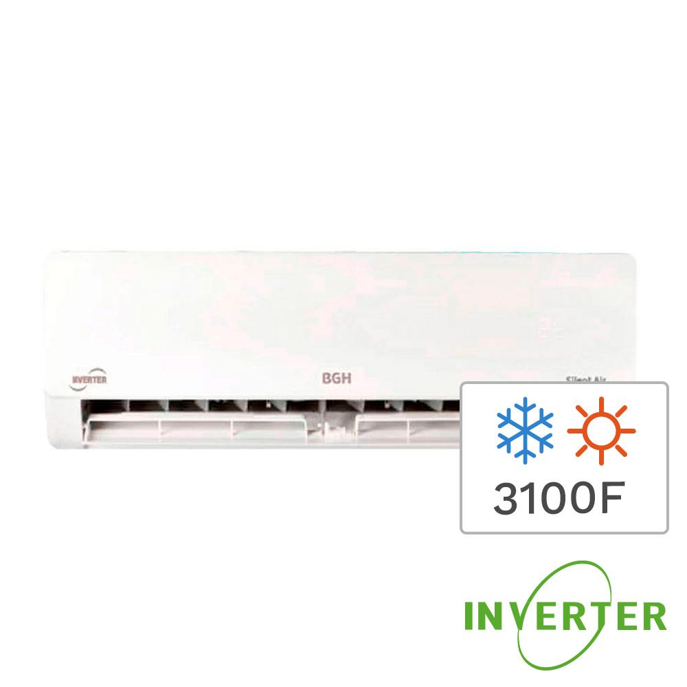 Aire Acondicionado Bgh Split Inverter Frio/calor 3100F 3650W Blanco BSI37WCNX