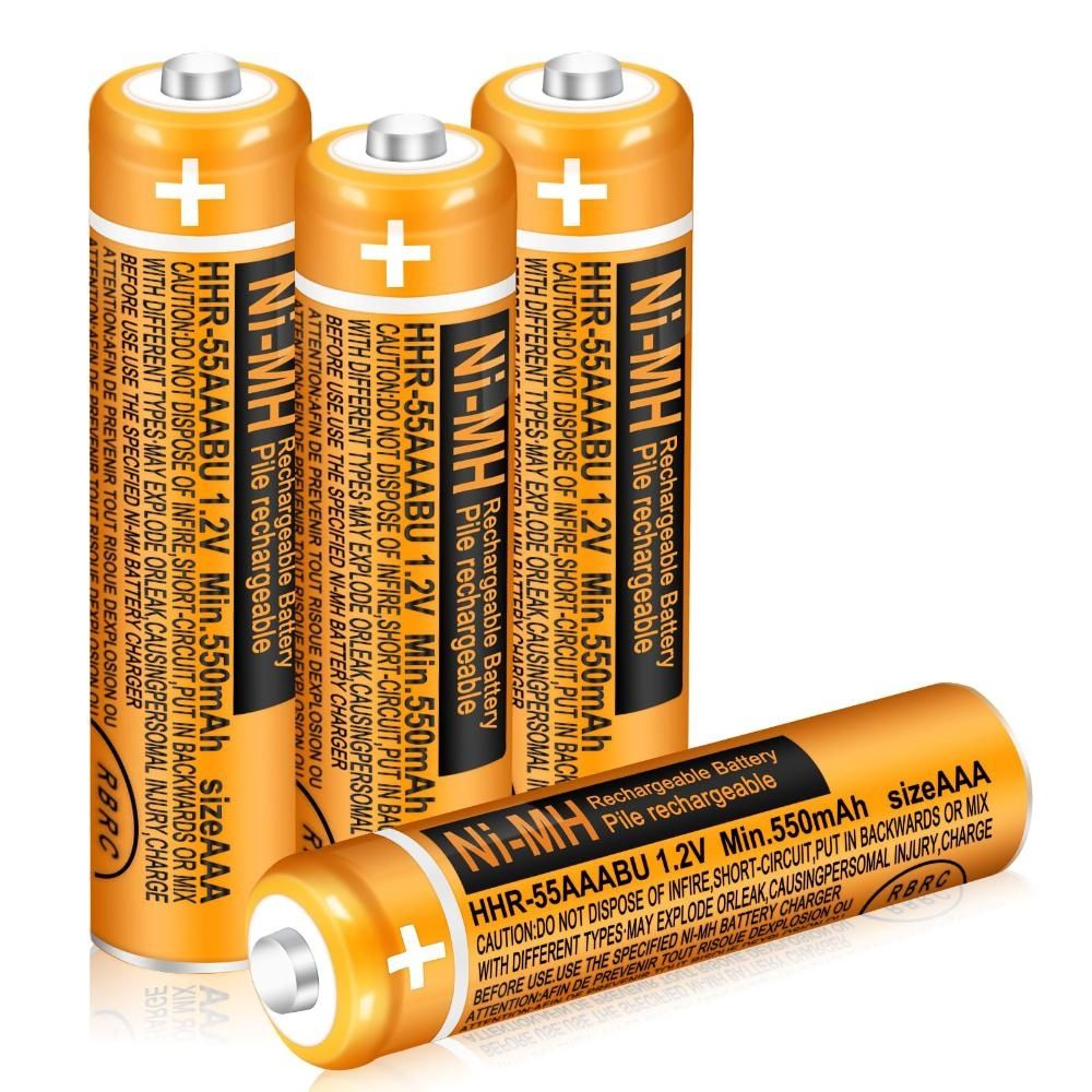 8 Batterie AAA HR03 Ricaricabili NiMH 1.2V Per Telefoni Cordless Panasonic E Siemens – Custodia In Plastica Inclusa