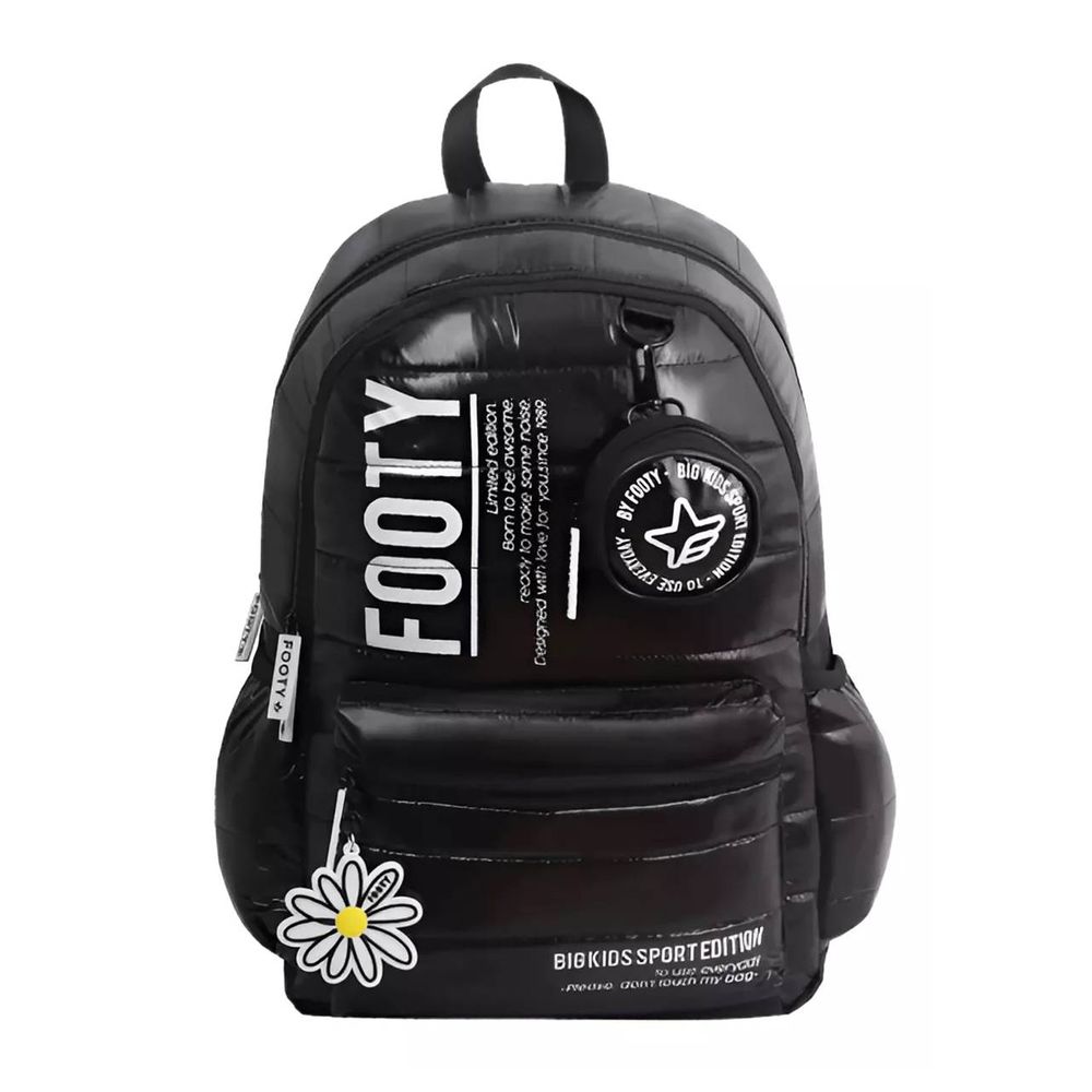 Mochila Espalda 18 Pulgadas Big Kids Margarita Negro Footy