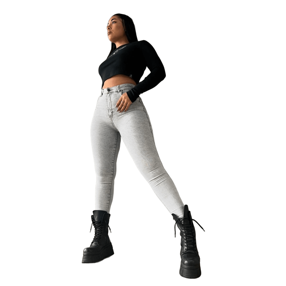 Jean Las Locas Gris Clásico Gray 38