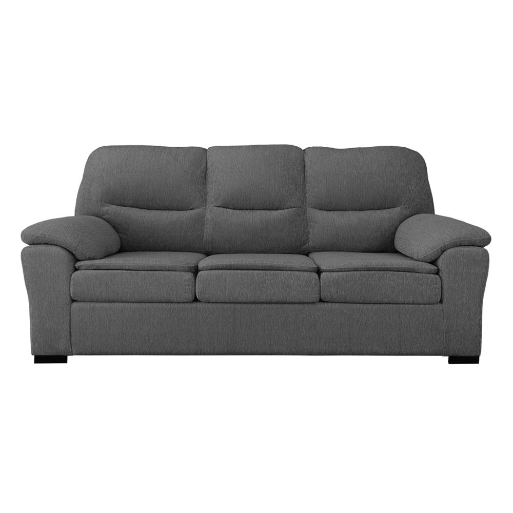 Sillón Nevada 3 Cuerpos Chenille Zafiro Gris Oscuro Fullconfort