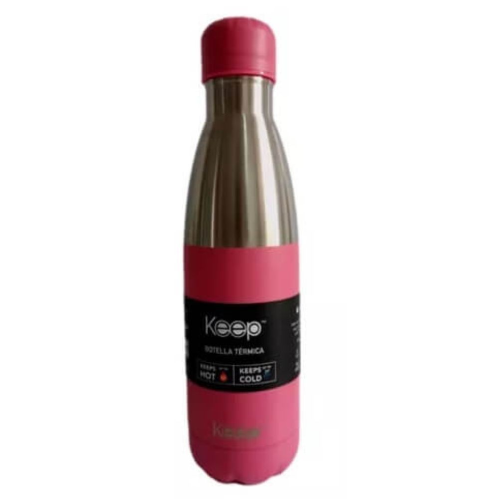 Botella Termo Water Revolution Fucsia Rubber 500ml - Para Decorar - Los Mejores Precios