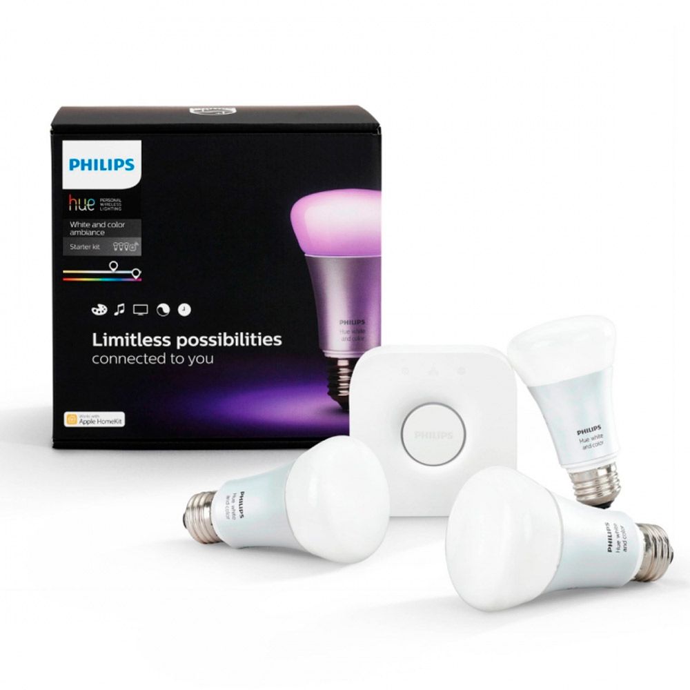 Kit Philips HUE 3 Lámparas LED E27 + Bridge
