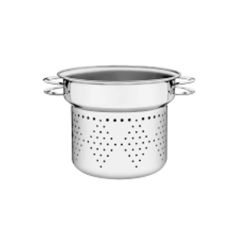 Colapasta Smaltato Kaufgut 26 Cm Con Fiori Blu | Colino Da Cucina Con Due Manici, Resistente Ai Graffi E Agli Acidi