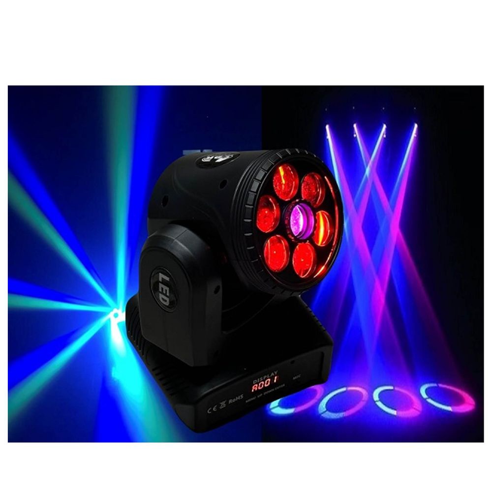 Cabezal Movil Beam Spider + Spot Gobos Color Gbr Dmx Audio