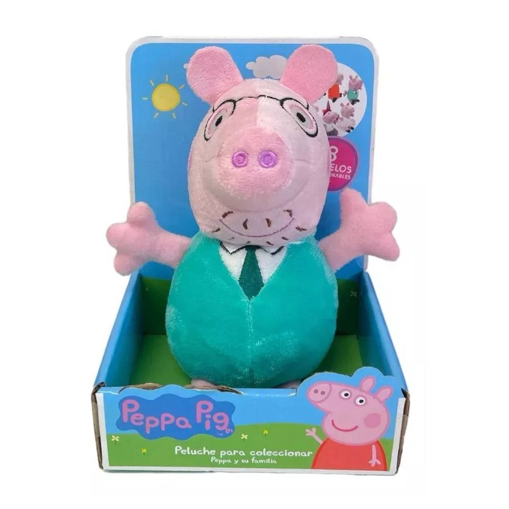 Peluche Papa Pig Peppa Pig y Su Familia 15 Cm Ax Toys