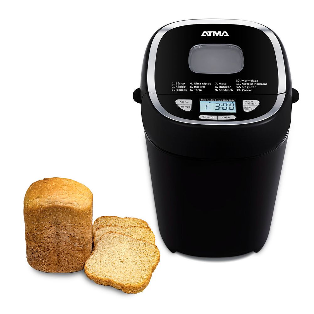 Horno de Pan Atma 900gr 550W Negro HPAT24BP