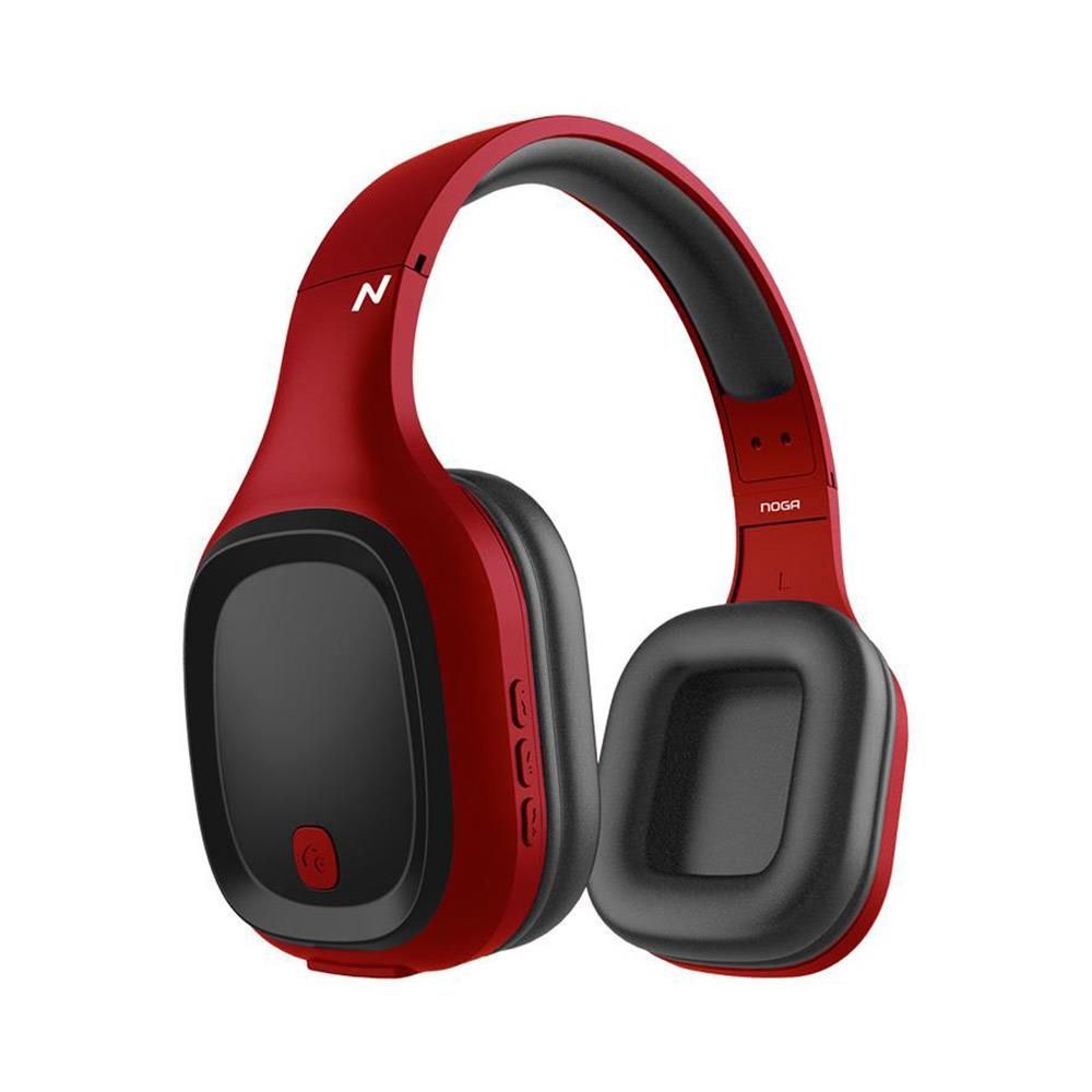 Auricular Wireless C/mic Vincha Noga Aris Ng-918bt Bluetooth Rojo