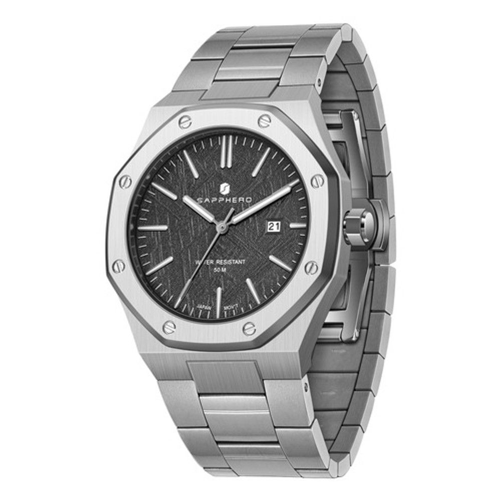 Reloj Sapphero Octogonal De Acero Inoxidable Para Hombre, Re Color De ...