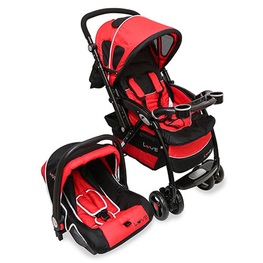 Cochecito Travel System Manija Rebatible Love 247 Rojo 01