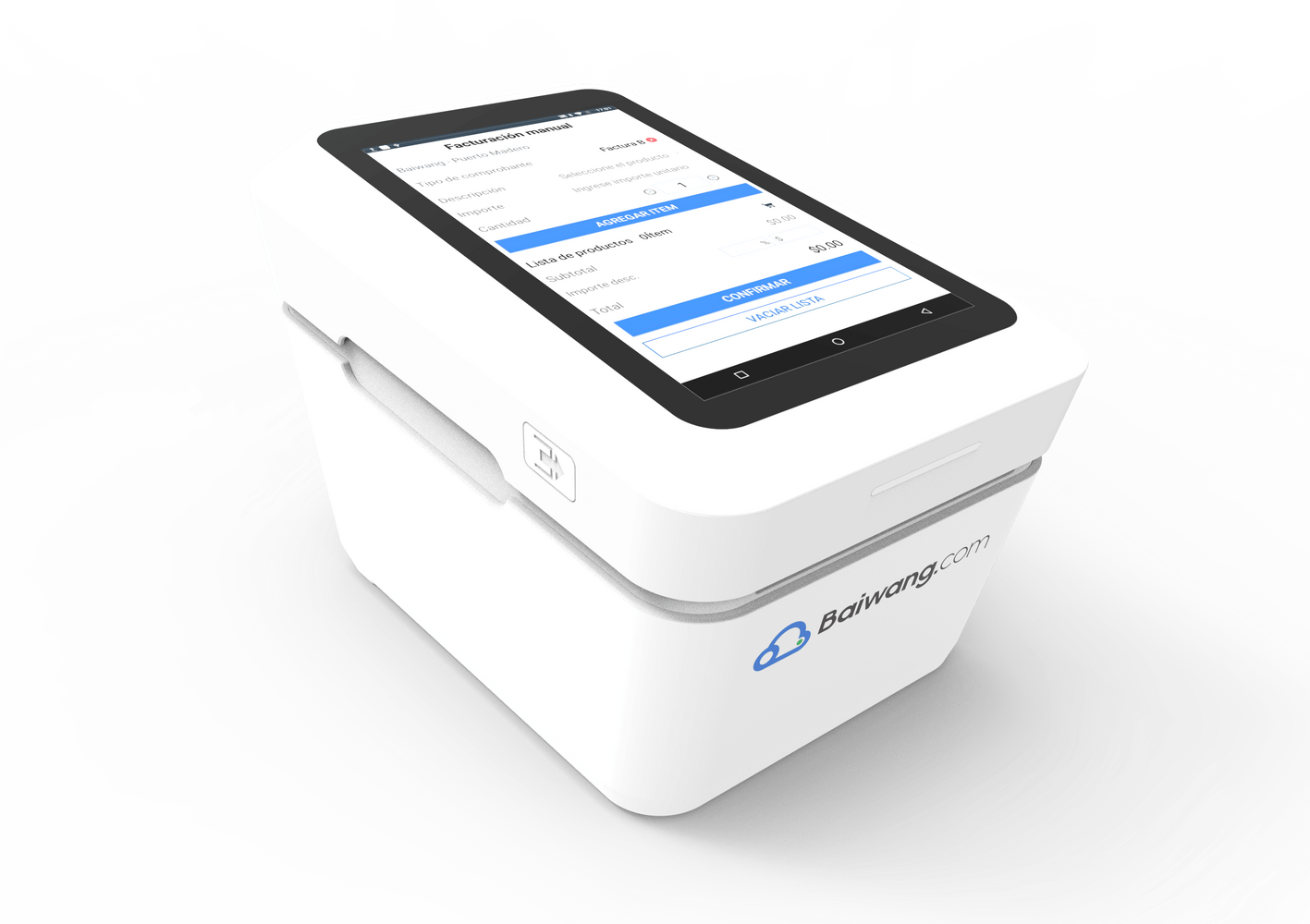 Facturador Movil Electronico con pantalla touch de 9 Baiwang express