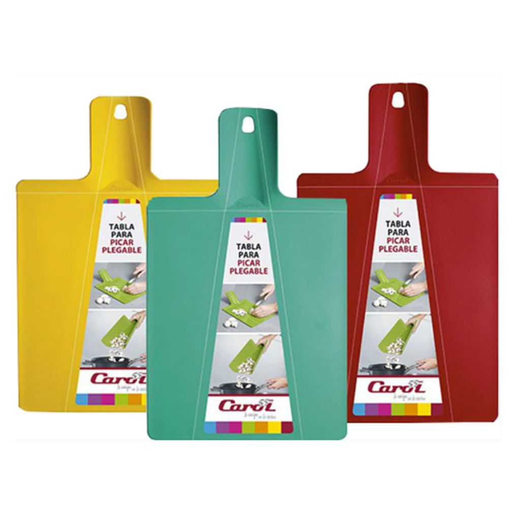 Tabla De Picar Plastico Plegable Carol Varios Colores x 3 Unidades