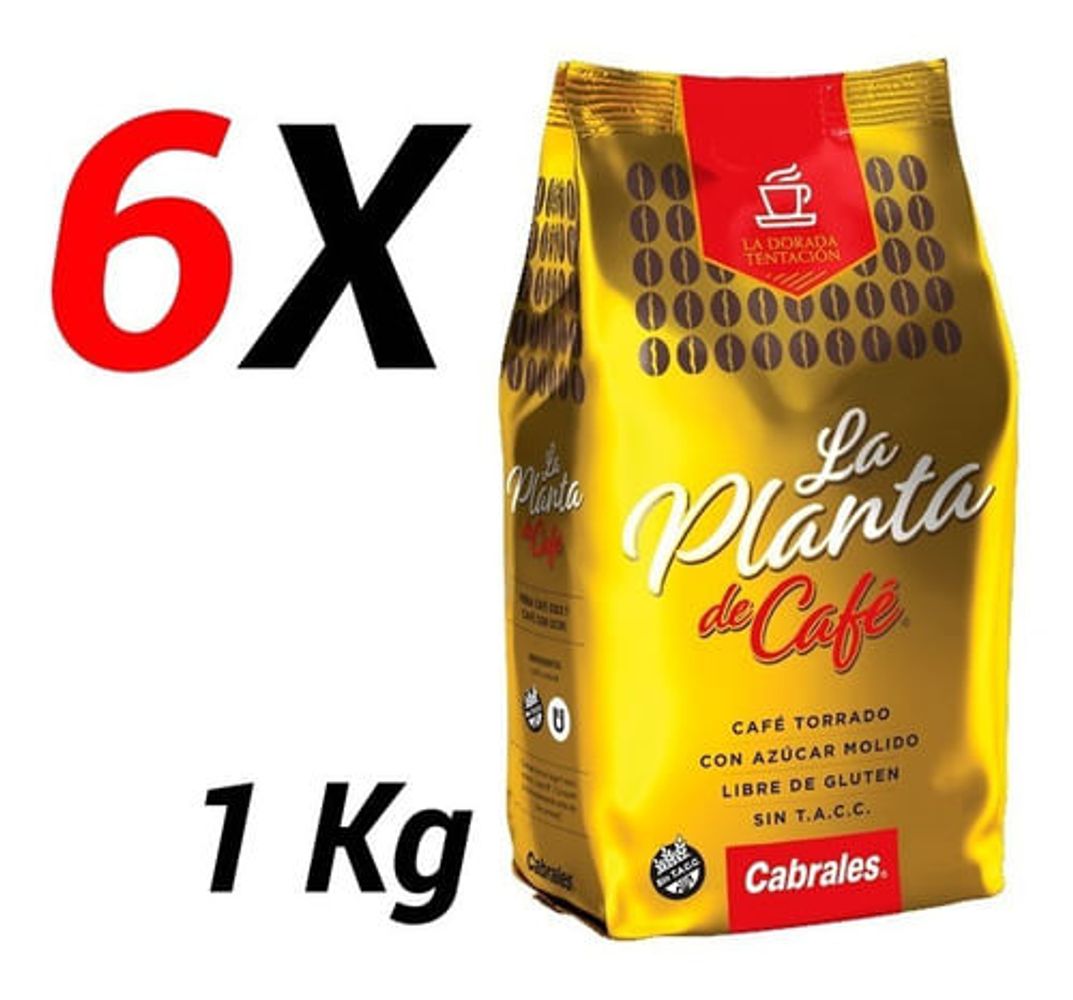 Café Molido Cabrales X6 La Planta 1kg Total 6kg Torrado 