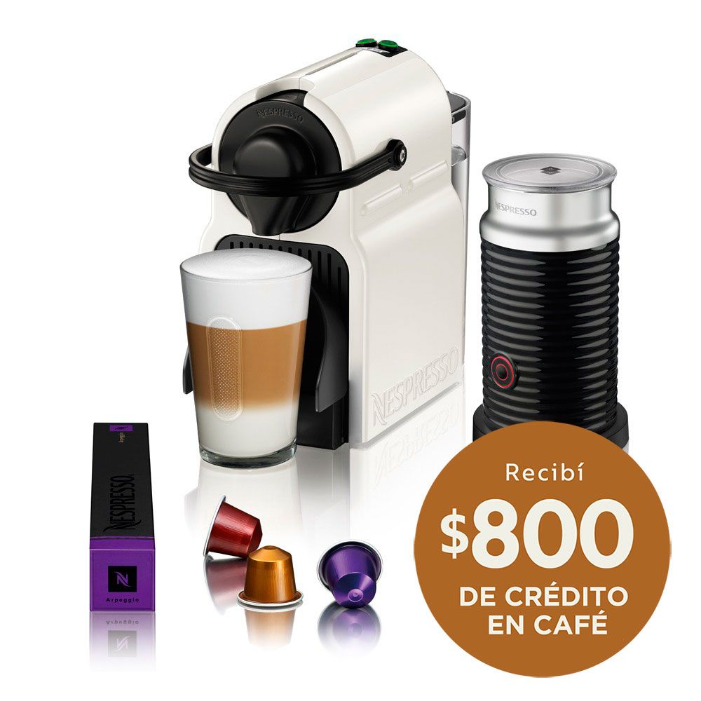 Cafetera Nespresso Inissia White Mas Aeroccino 3