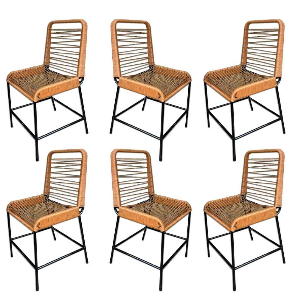 Combo de 6 sillas Tulum color Yute